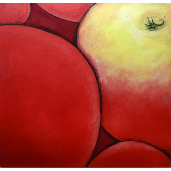 Reproduction de la toile "Pommes" de Marie-Sol St-Onge